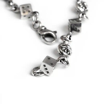 Chrome Hearts DICE AND CROSSBALL BRACELET -4