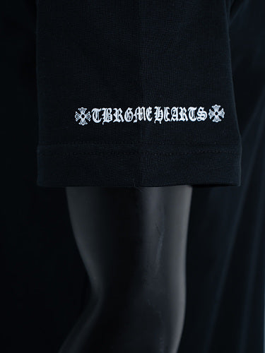 Chrome Hearts Seven-Color Short-Sleeve T-Shirt with Sanskrit Watch Pocket and Letter Print on Neckline