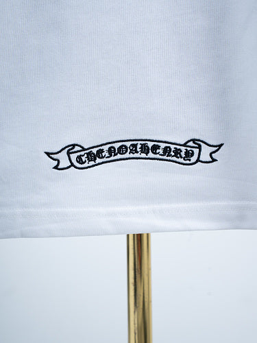 Chrome Hearts Cross Crown Colorful Embroidered Short-Sleeve T-Shirt 2662