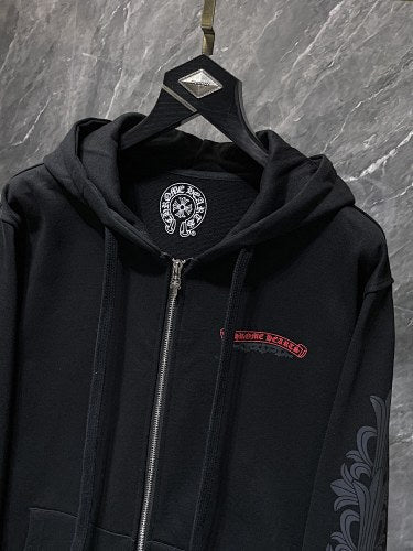 Chrome Hearts Print Zip-Up Sweatshirt Cardigan 957