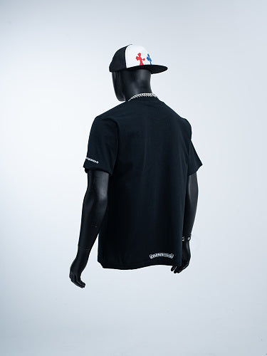 Chrome Hearts Seven-Color Short-Sleeve T-Shirt with Sanskrit Watch Pocket and Letter Print on Neckline