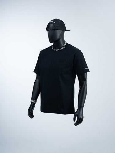 Chrome Hearts Seven-Color Short-Sleeve T-Shirt with Sanskrit Watch Pocket and Letter Print on Neckline