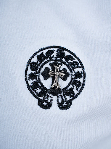 Chrome Hearts Color Block Tinted Classic Horseshoe Stamp Short-Sleeve T-Shirt 2654