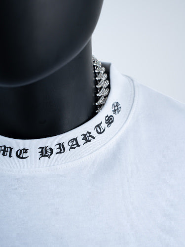 Chrome Hearts Seven-Color Short-Sleeve T-Shirt with Sanskrit Watch Pocket and Letter Print on Neckline