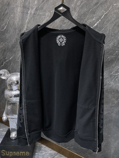Chrome Hearts Print Zip-Up Sweatshirt Cardigan 957
