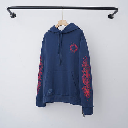 Chrome Hearts Hoodie in Black, White and Blue 3195