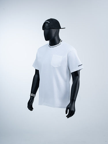 Chrome Hearts Seven-Color Short-Sleeve T-Shirt with Sanskrit Watch Pocket and Letter Print on Neckline