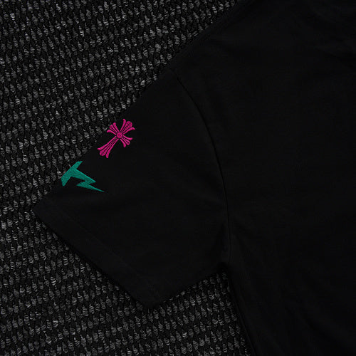 Chrome Hearts Cross Crown Colorful Embroidered Short-Sleeve T-Shirt 2662
