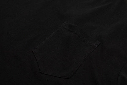 Chrome Hearts Seven-Color Short-Sleeve T-Shirt with Sanskrit Watch Pocket and Letter Print on Neckline