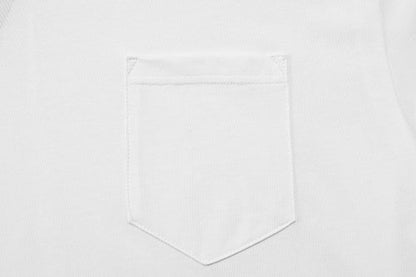 Chrome Hearts Seven-Color Short-Sleeve T-Shirt with Sanskrit Watch Pocket and Letter Print on Neckline