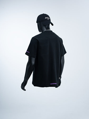 Chrome Hearts Seven-Color Short-Sleeve T-Shirt with Sanskrit Watch Pocket and Letter Print on Neckline