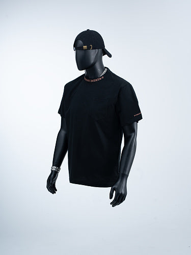 Chrome Hearts Seven-Color Short-Sleeve T-Shirt with Sanskrit Watch Pocket and Letter Print on Neckline