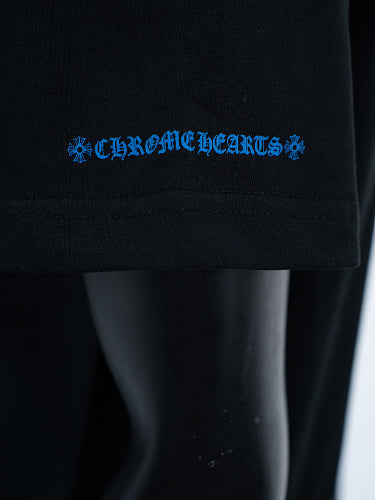 Chrome Hearts Seven-Color Short-Sleeve T-Shirt with Sanskrit Watch Pocket and Letter Print on Neckline