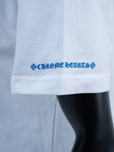 Chrome Hearts Seven-Color Short-Sleeve T-Shirt with Sanskrit Watch Pocket and Letter Print on Neckline