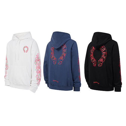 Chrome Hearts Hoodie in Black, White and Blue 3195