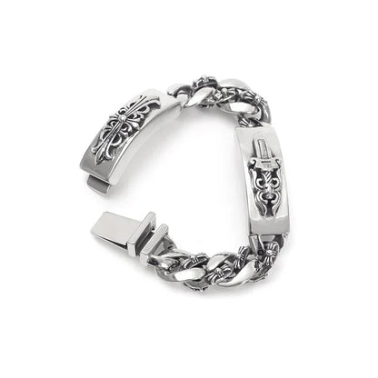 Chrome Hearts DOUBLE ID FANCY LINK BRACELET -8