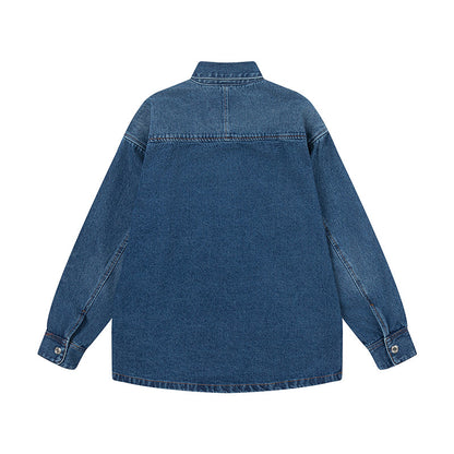 Ami 3D Embossed Heart Denim Jacket 835