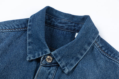 Ami Metal Heart Embellished Denim Jacket 834