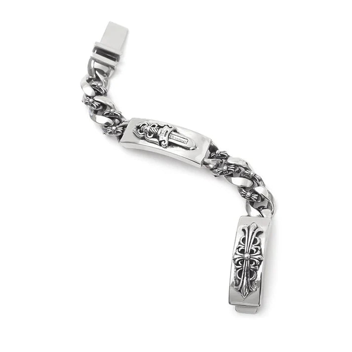 Chrome Hearts DOUBLE ID FANCY LINK BRACELET -8