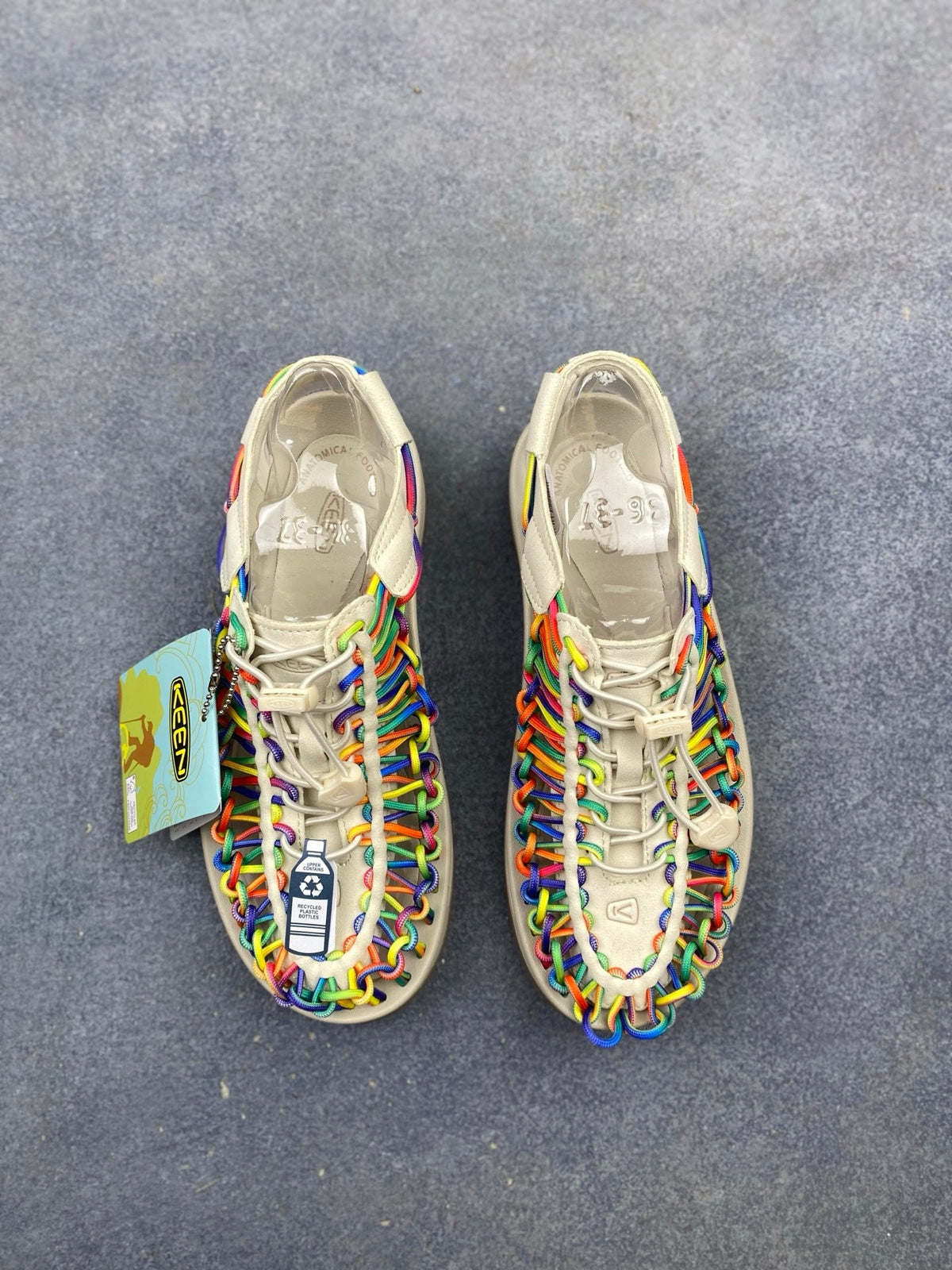 Keen Uneek Flat-M Flat-Sole Woven Stretch Water Sandals